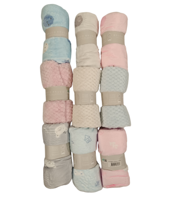 BABY BLANKET KUM159 75X100 Tellini S.r.l. Wholesale Clothing